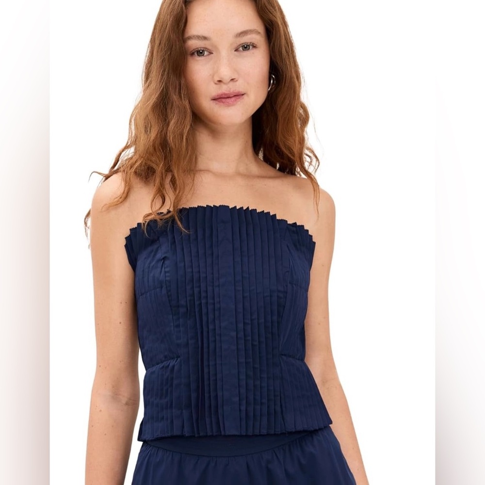 NWT Line & Dot Strapless Top